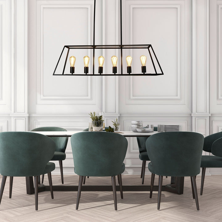 Oriel SOUTHPORT.100 - 6 Light Urban Retro Pendant No Glass-Oriel Lighting-Ozlighting.com.au