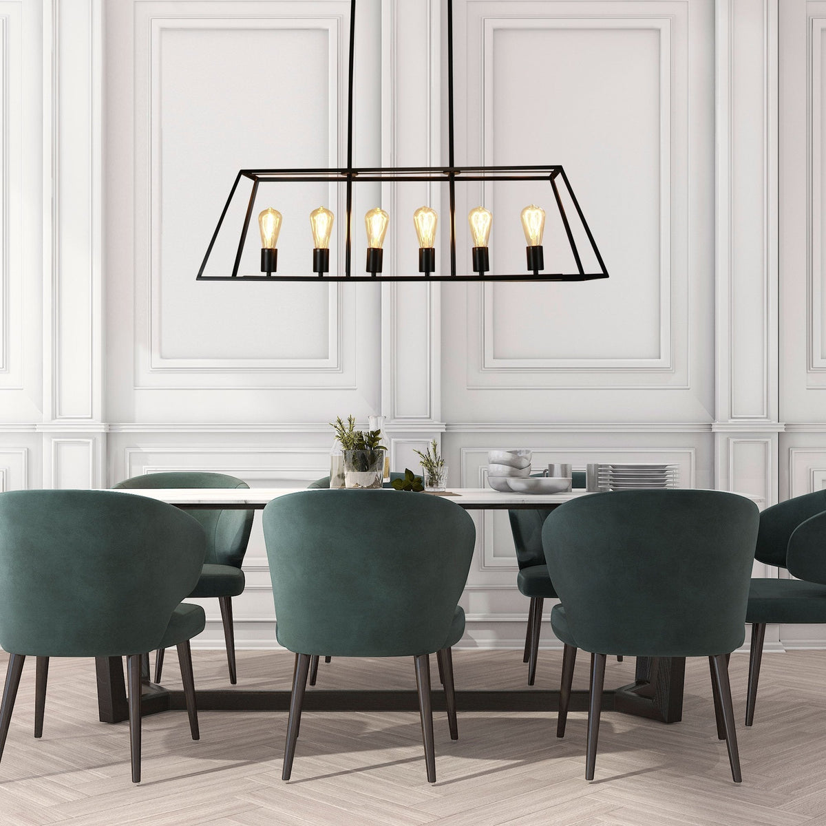 Oriel SOUTHPORT.100 Pendant - 6 Light Urban Retro, No Glass-Oriel Lighting-Ozlighting.com.au