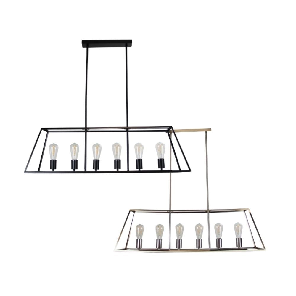 Oriel SOUTHPORT.100 Pendant - 6 Light Urban Retro, No Glass-Oriel Lighting-Ozlighting.com.au