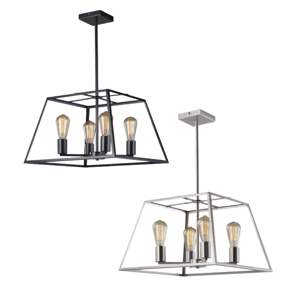 Oriel SOUTHPORT.48 Pendant - 4 Light Urban Retro, Black-Oriel Lighting-Ozlighting.com.au