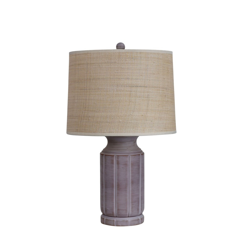Oriel STOTE Table Lamp - 54cm Resin, with Brown Raffia Shade-Oriel Lighting-Ozlighting.com.au