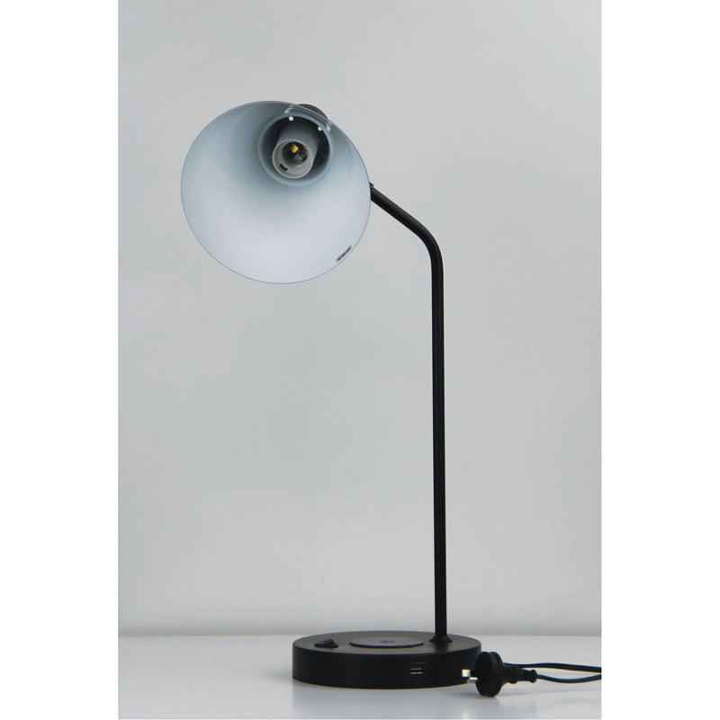 Oriel TARGA - Desk And Table Lamp with USB Socket and Wireless Charging-Oriel Lighting-Ozlighting.com.au