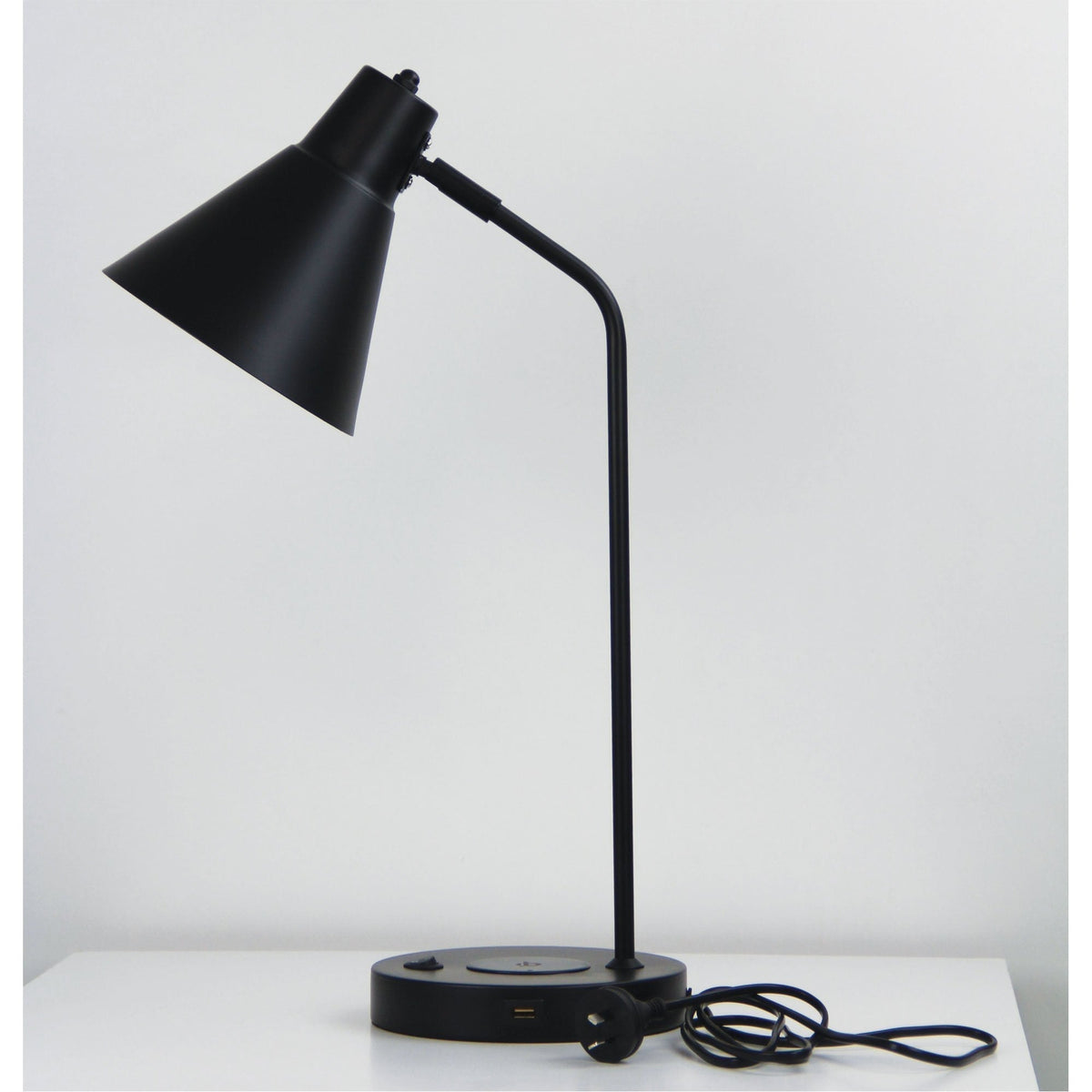 Oriel TARGA Desk & Table Lamp - with USB Socket and Wireless Charging-Oriel Lighting-Ozlighting.com.au