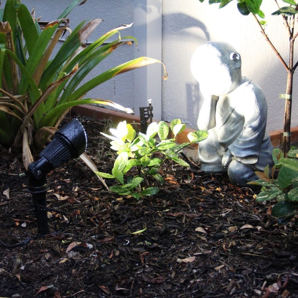 Oriel THAX Outdoor Spike Light - 12V Garden Hooded, IP54 - DRIVER REQUIRED-Oriel Lighting-Ozlighting.com.au