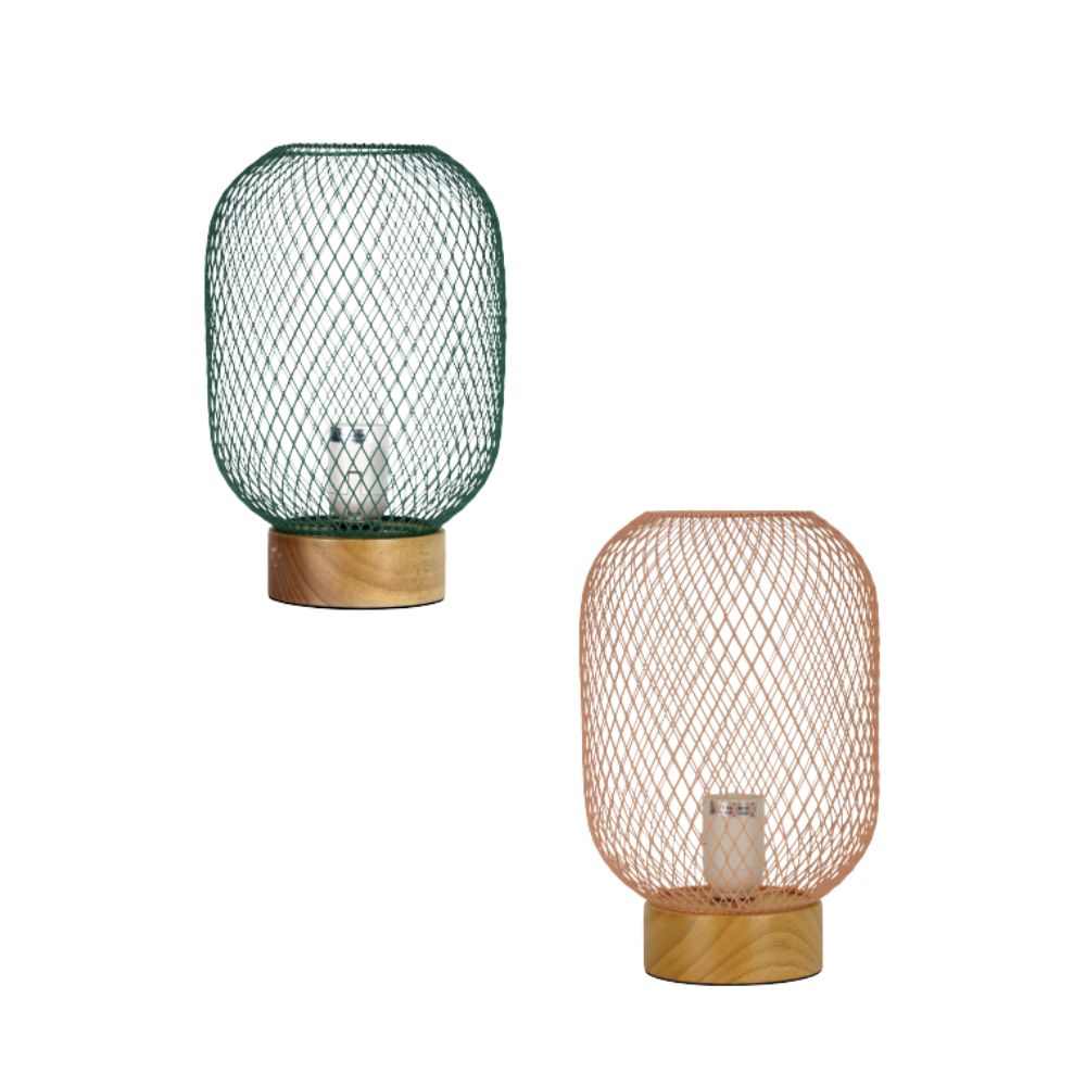 Oriel TILDA Table Lamp - Mesh, Pink-Oriel Lighting-Ozlighting.com.au