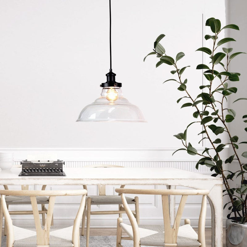 Oriel TOLEDO - Classic Clear/Opal Glass Pendant Light Shade Only - SUSPENSION REQUIRED-Oriel Lighting-Ozlighting.com.au