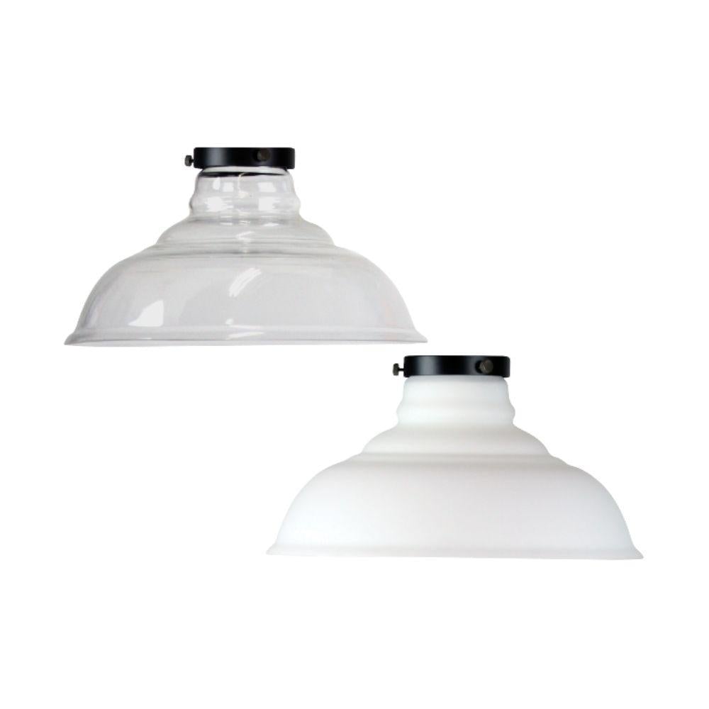 Oriel TOLEDO Glass Pendant Shade Only - Clear/Opal, SUSPENSION REQUIRED-Oriel Lighting-Ozlighting.com.au