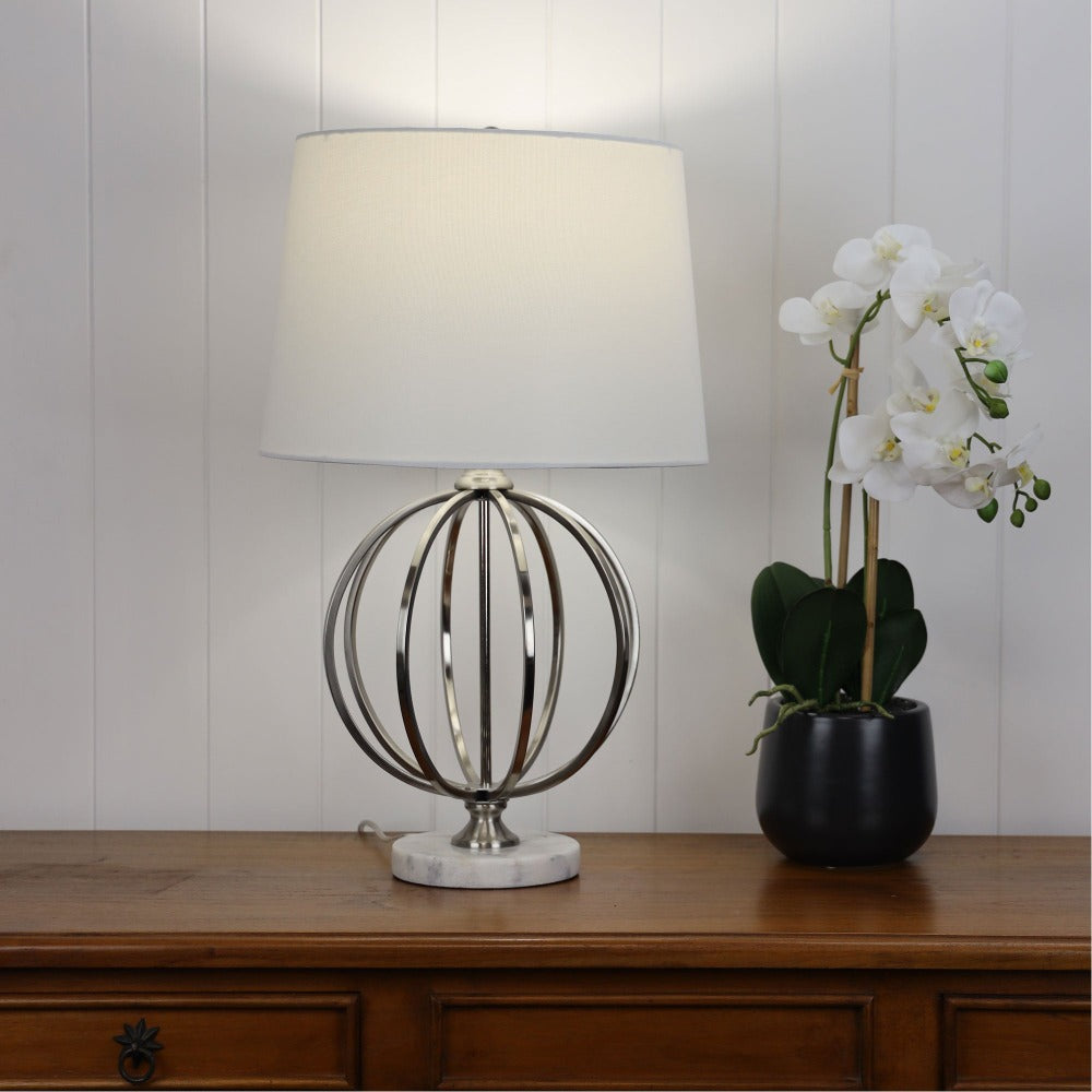 Oriel VINCHY Table Lamp - Metal & Marble-Oriel Lighting-Ozlighting.com.au