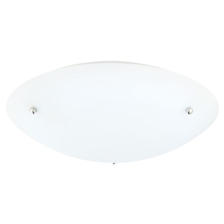 Oriel VOLUTE - 22W/40W Minimalist Matte Opal Glass & Nickel Ceiling Light-Oriel Lighting-Ozlighting.com.au