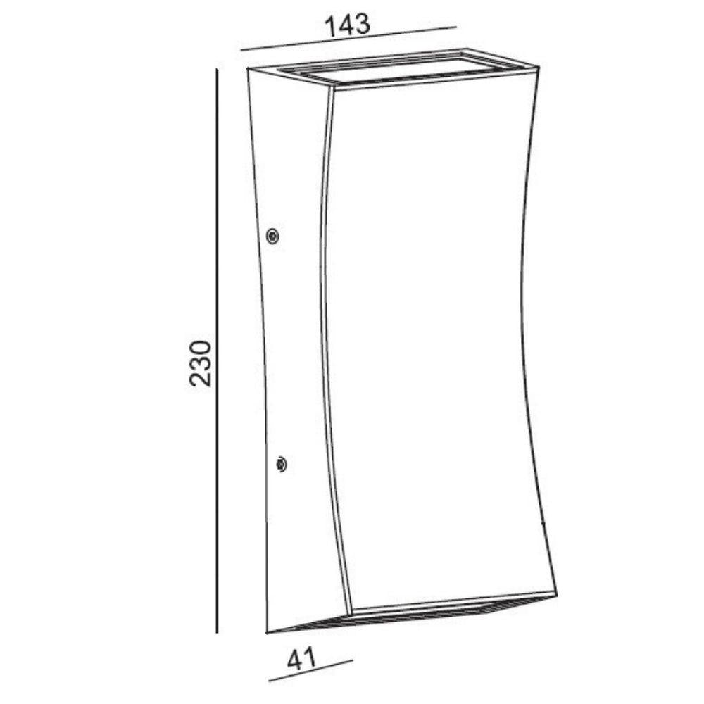 SCI DENT-II LED Up/Down Wall Light - 2 x 6W, IP54-SCI-Ozlighting.com.au