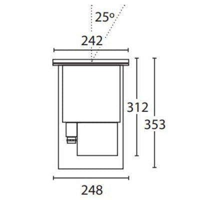 Seaside Lighting ALTONA/SORRENTO - 25W Adjustable LED Inground Light 12V IP67 3000K - DRIVER REQUIRED-Seaside Lighting-Ozlighting.com.au