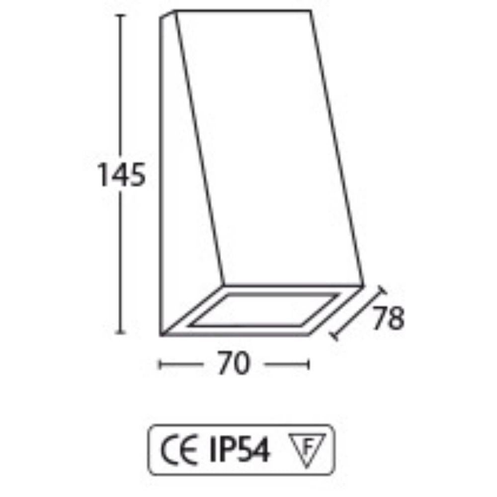 Seaside Lighting COOGEE/BOTANY- 25W Exterior Wedge Wall Light IP54-Seaside Lighting-Ozlighting.com.au