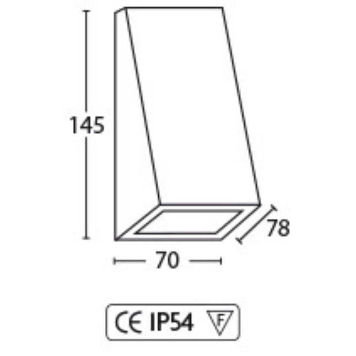 Seaside Lighting COOGEE/BOTANY- 25W Exterior Wedge Wall Light IP54-Seaside Lighting-Ozlighting.com.au