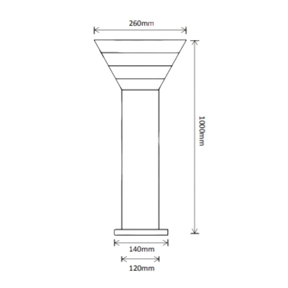 Solar Lighting Direct SLDBL0008 Solar Powered LED Dual Colour LED Bollard - 7.2W, IP65, Grey-Solar Lighting Direct-Ozlighting.com.au