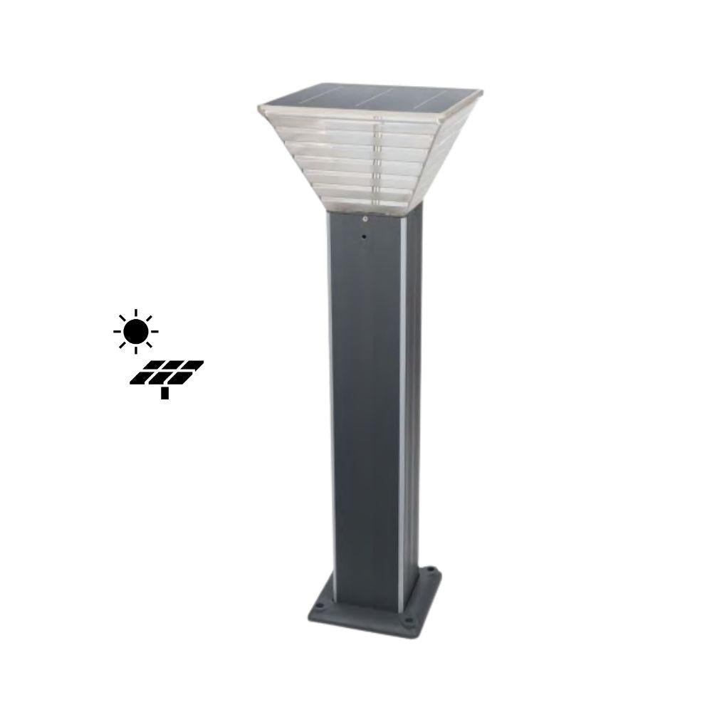 Solar Lighting Direct SLDBL0008 Solar Powered LED Dual Colour LED Bollard - 7.2W, IP65, Grey-Solar Lighting Direct-Ozlighting.com.au
