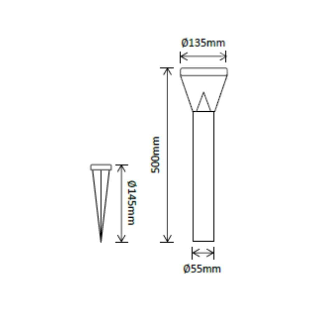 Solar Lighting Direct SLDBL0026 Solar LED Spike Light Kit - 2 Pack 1W IP44 Polycarbonate Bollard, Black, 3000K-Solar Lighting Direct-Ozlighting.com.au