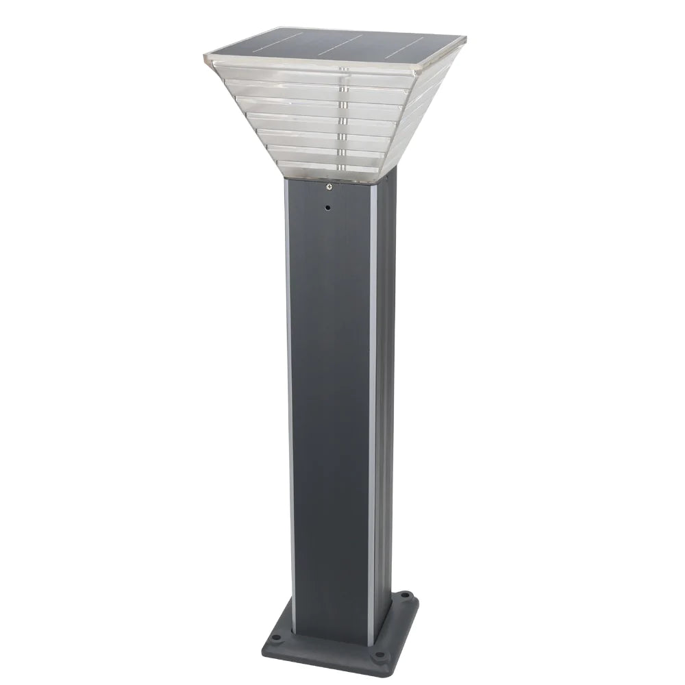 Solar Lighting Direct SLDBL0086-GRY/CW Solar LED Bollard Light - 4W Dual Colour IP65 Industrial-Solar Lighting Direct-Ozlighting.com.au
