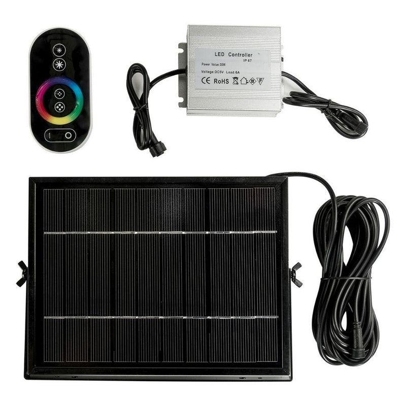 Solar Lighting Direct SLDDLK-10RGB - Solar Powered 10 Pack LED Deck Light IP65 Plug&