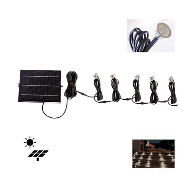 Solar Lighting Direct SLDDLK-5 - Solar Powered 5 Pack LED Deck Light IP65 Plug'n'Play DIY Kit 3000K-Solar Lighting Direct-Ozlighting.com.au