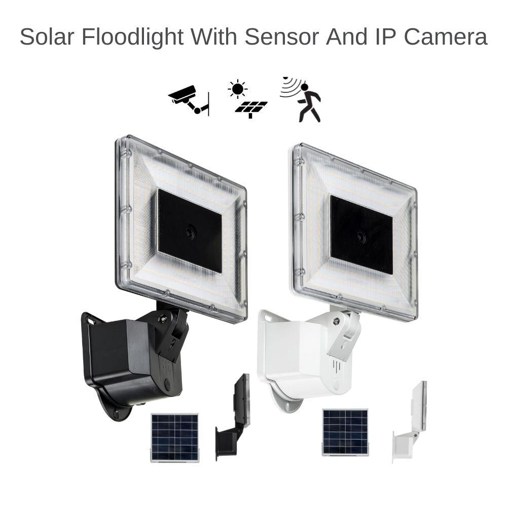 Solar Lighting Direct SLDFreD Solar LED Outdoor Floodlight - 10W, Sensor and IP Camera IP65 3000K-Solar Lighting Direct-Ozlighting.com.au