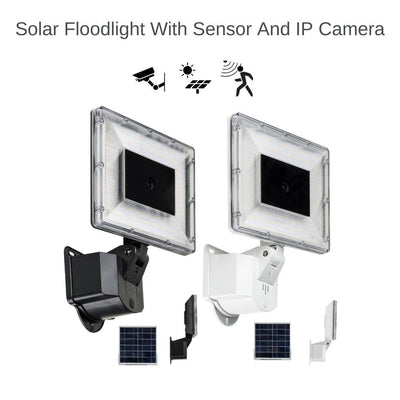 Solar Lighting Direct SLDFreD - Solar Powered 10W LED Exterior Flood Light With Sensor And IP Camera IP65 3000K-Solar Lighting Direct-Ozlighting.com.au