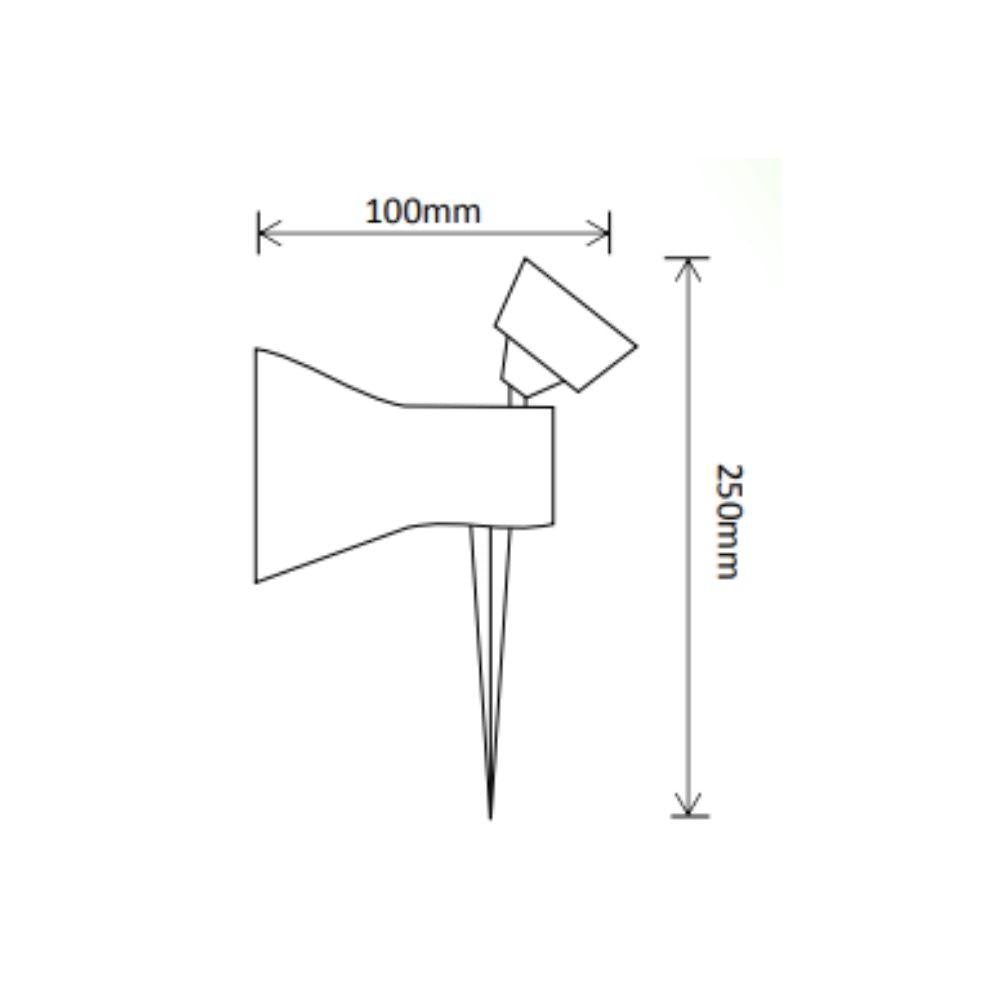 Solar Lighting Direct SLDGS0052 Portable Solar LED Garden Spike Light - 1.8W, Attached Panel IP44 3000K-Solar Lighting Direct-Ozlighting.com.au