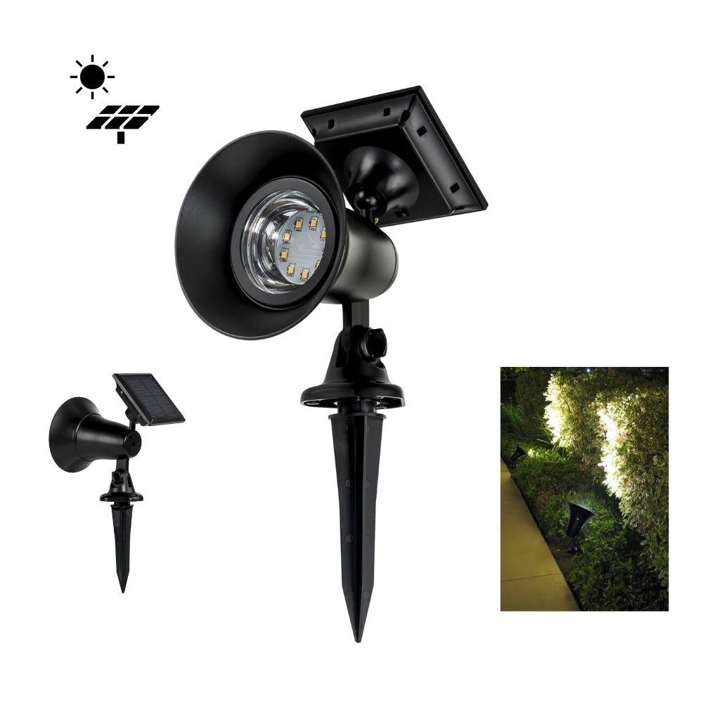 Solar Lighting Direct SLDGS0052 Portable Solar LED Garden Spike Light - 1.8W, Attached Panel IP44 3000K-Solar Lighting Direct-Ozlighting.com.au