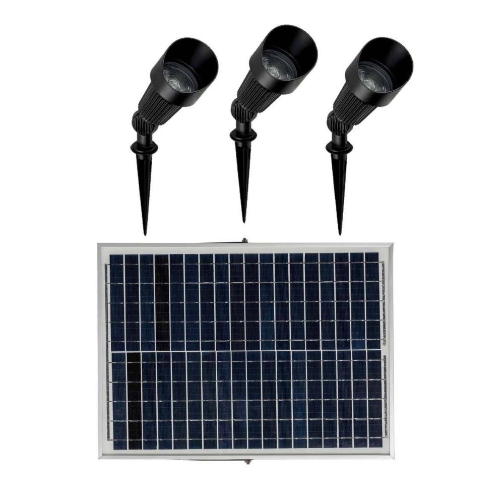 Solar Lighting Direct SLDGSK0055 Portable Solar LED Garden Spike Light Kit - 3 Pack, Remote Solar Panel IP65 6000K-Solar Lighting Direct-Ozlighting.com.au