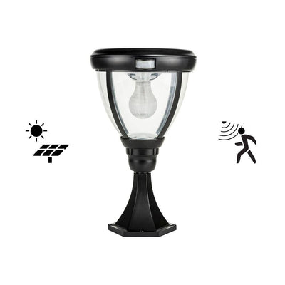 Solar Lighting Direct SLDPIL0007A - Solar Powered 6.2W IP44 LED Traditional Exterior Pillar Light With Sensor 5000K-Solar Lighting Direct-Ozlighting.com.au
