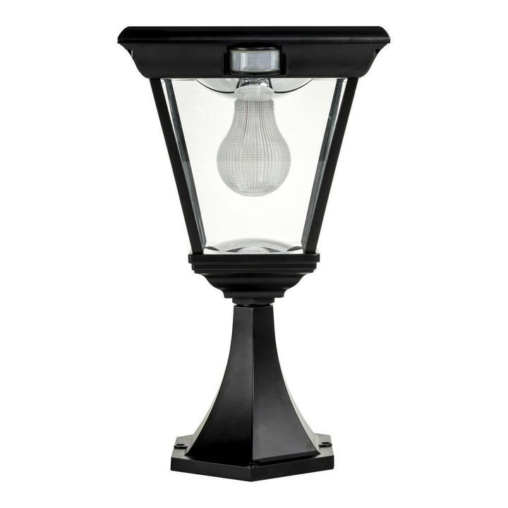 Solar Lighting Direct SLDPIL0008A/18A - Solar Powered 6.2W IP44 LED Flat Top Traditional Exterior Pillar Light With Sensor 5000K-Solar Lighting Direct-Ozlighting.com.au