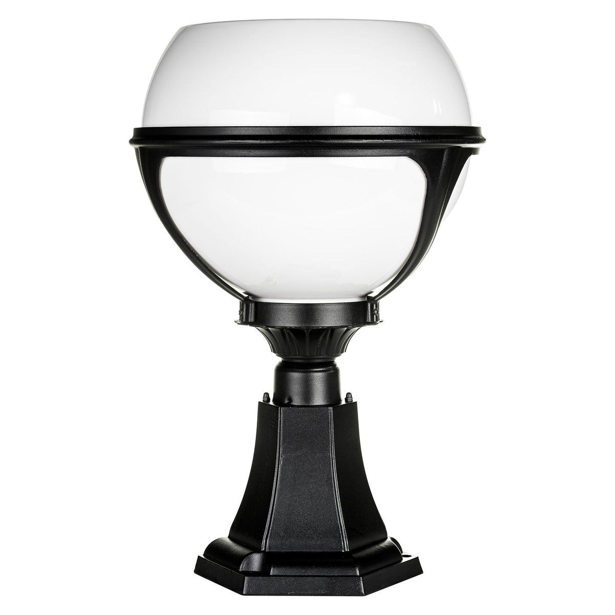 Solar Lighting Direct SLDPIL1012/BLK Solar Pillar Light - 3W Decorative Opal-Solar Lighting Direct-Ozlighting.com.au