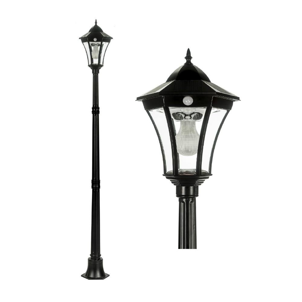 Solar Lighting Direct SLDPL0009A/12A - Solar Powered 3.8W IP44 LED Traditional Exterior Single Post Light With Sensor 5000K-Solar Lighting Direct-Ozlighting.com.au