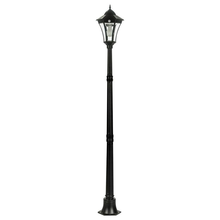 Solar Lighting Direct SLDPL0009A/12A - Solar Powered 3.8W IP44 LED Traditional Exterior Single Post Light With Sensor 5000K-Solar Lighting Direct-Ozlighting.com.au