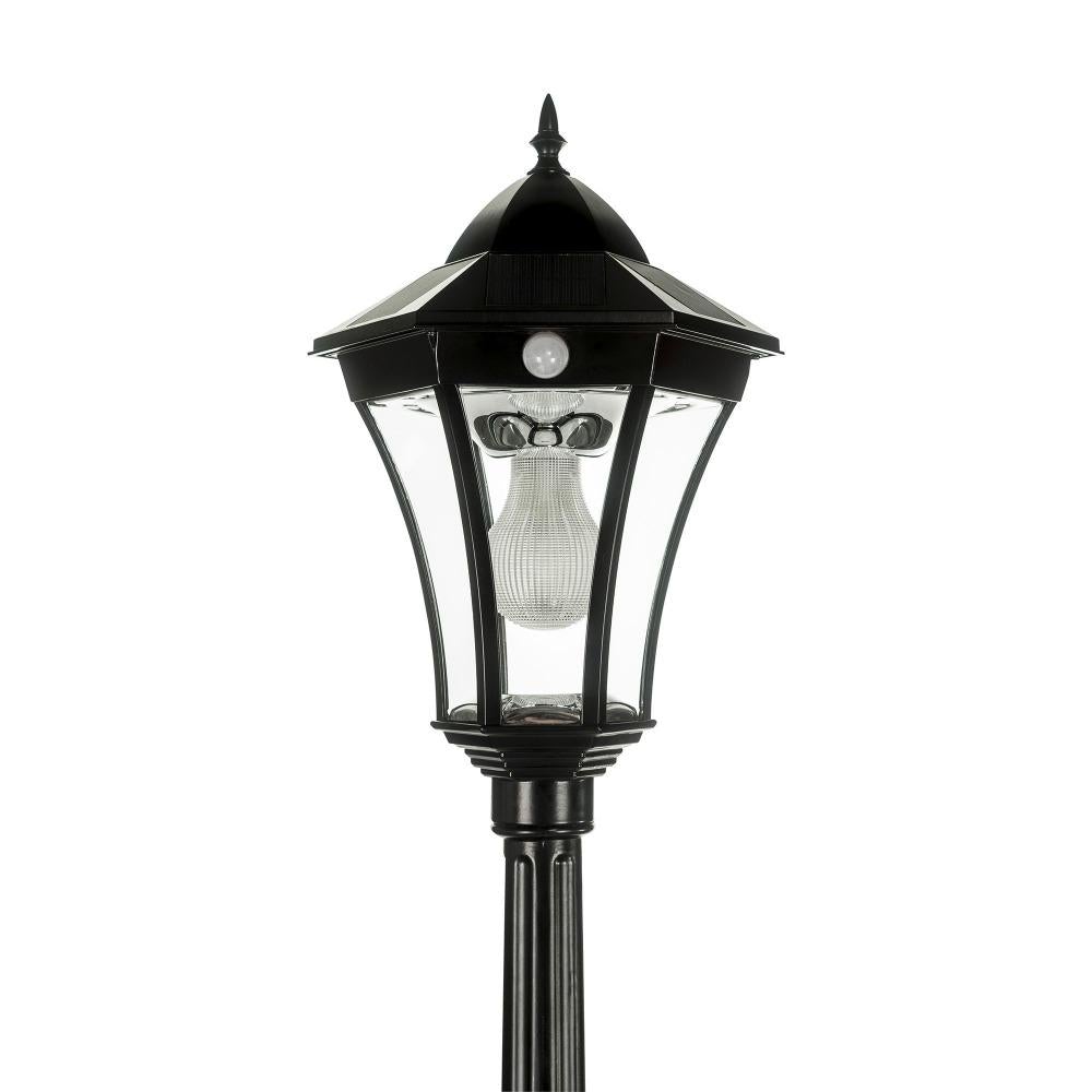 Solar Lighting Direct SLDPL0009A/12A - Solar Powered 3.8W IP44 LED Traditional Exterior Single Post Light With Sensor 5000K-Solar Lighting Direct-Ozlighting.com.au