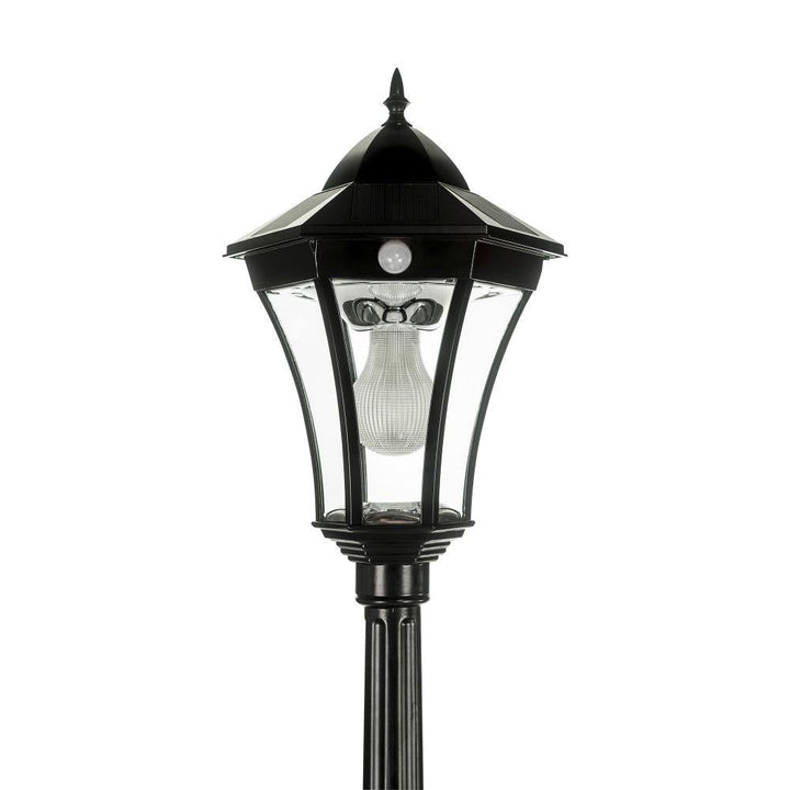 Solar Lighting Direct SLDPL0009A/12A - Solar Powered 3.8W IP44 LED Traditional Exterior Single Post Light With Sensor 5000K-Solar Lighting Direct-Ozlighting.com.au