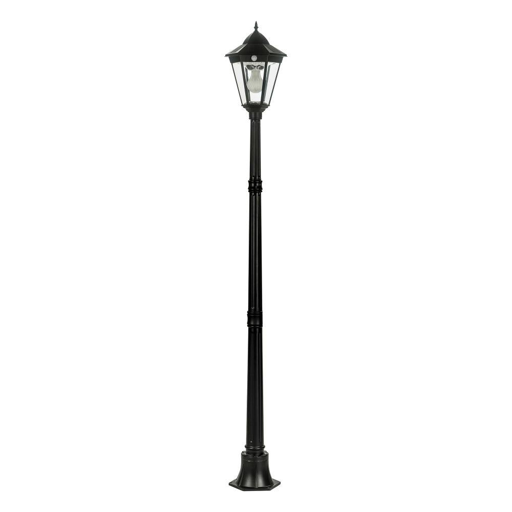 Solar Lighting Direct SLDPL0009A/12A - Solar Powered 3.8W IP44 LED Traditional Exterior Single Post Light With Sensor 5000K-Solar Lighting Direct-Ozlighting.com.au