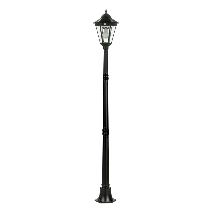 Solar Lighting Direct SLDPL0009A/12A - Solar Powered 3.8W IP44 LED Traditional Exterior Single Post Light With Sensor 5000K-Solar Lighting Direct-Ozlighting.com.au