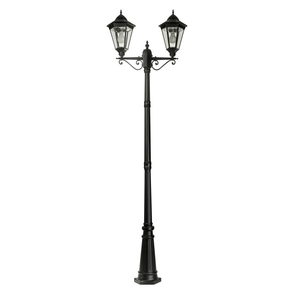 Solar Lighting Direct SLDPL0009B/12B Solar LED Outdoor Post Light - 7.6W IP44 Traditional Twin, Sensor 5000K-Solar Lighting Direct-Ozlighting.com.au