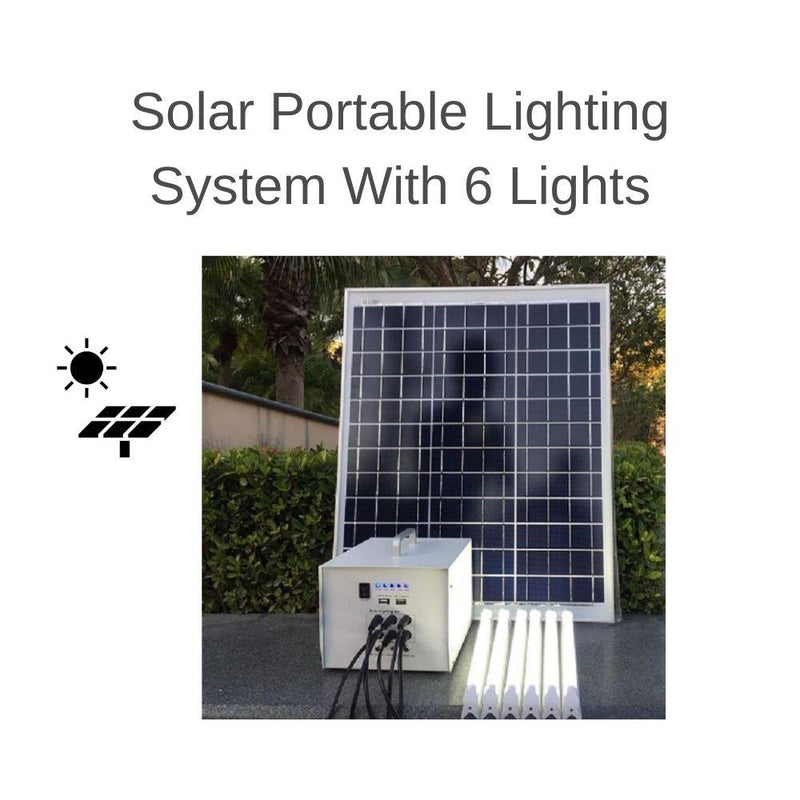Solar Lighting Direct SLDPLS-40W - Solar Powered 40W Portable Lighting System With 6 Lights-Solar Lighting Direct-Ozlighting.com.au