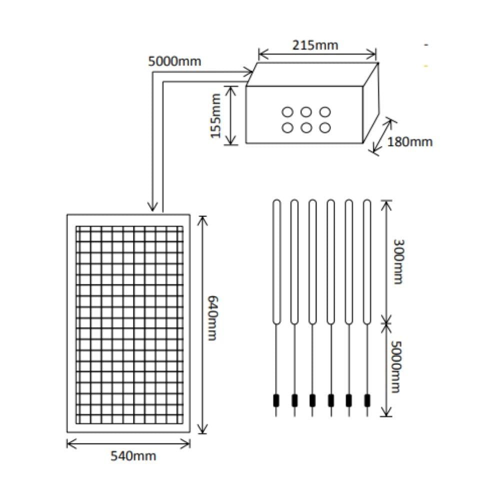 Solar Lighting Direct SLDPLS-40W Solar Powered Portable Lighting System - 40W, with 6 Lights-Solar Lighting Direct-Ozlighting.com.au