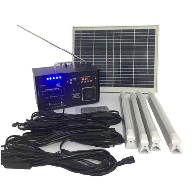 Solar Lighting Direct SLDPLSFM-10W - Solar Powered 10W Portable Lighting System With Radio And Remote-Solar Lighting Direct-Ozlighting.com.au