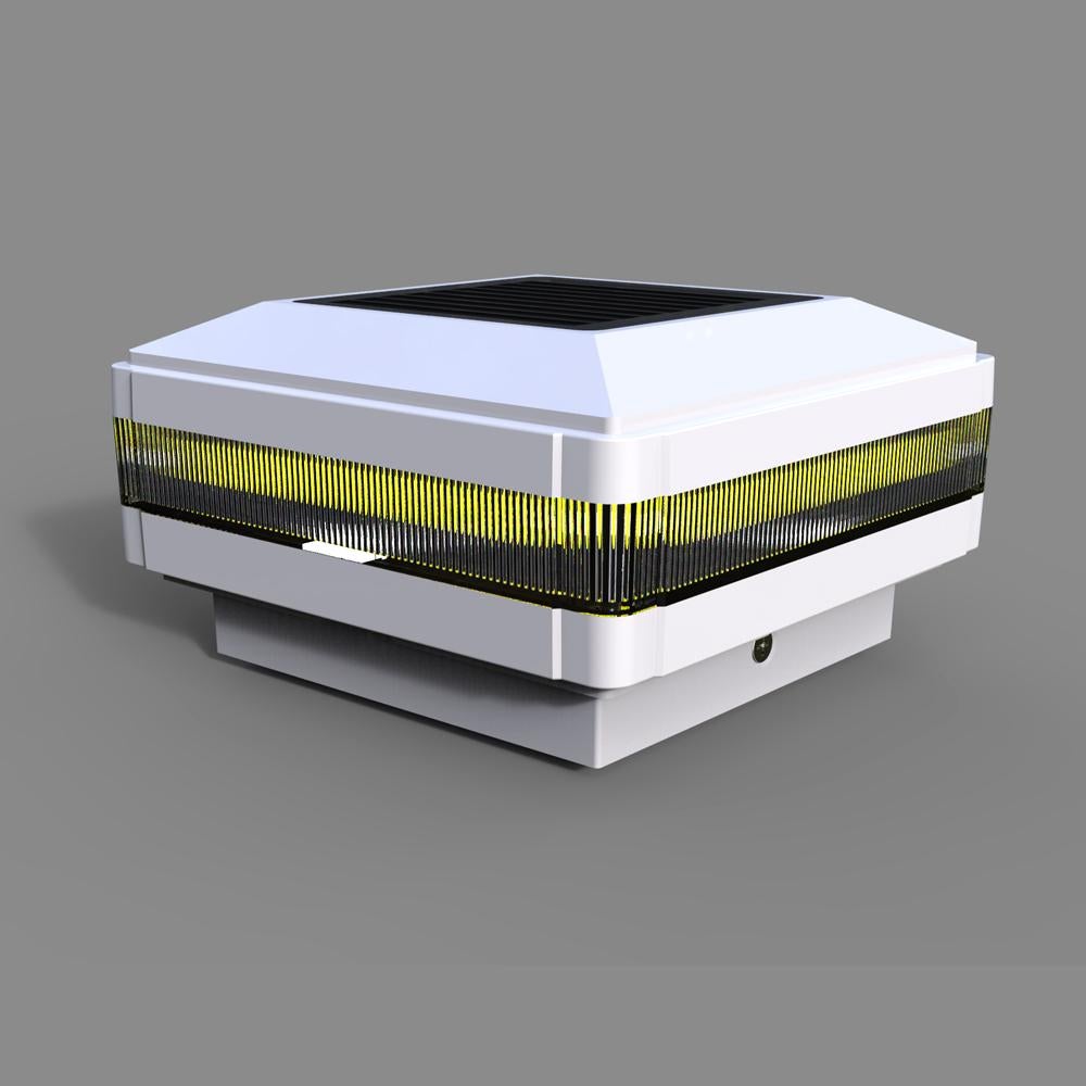 Solar Lighting Direct SLDPT3W Solar LED Outdoor Post Top Light - 3W IP65 Flat Top Square Modern-Solar Lighting Direct-Ozlighting.com.au