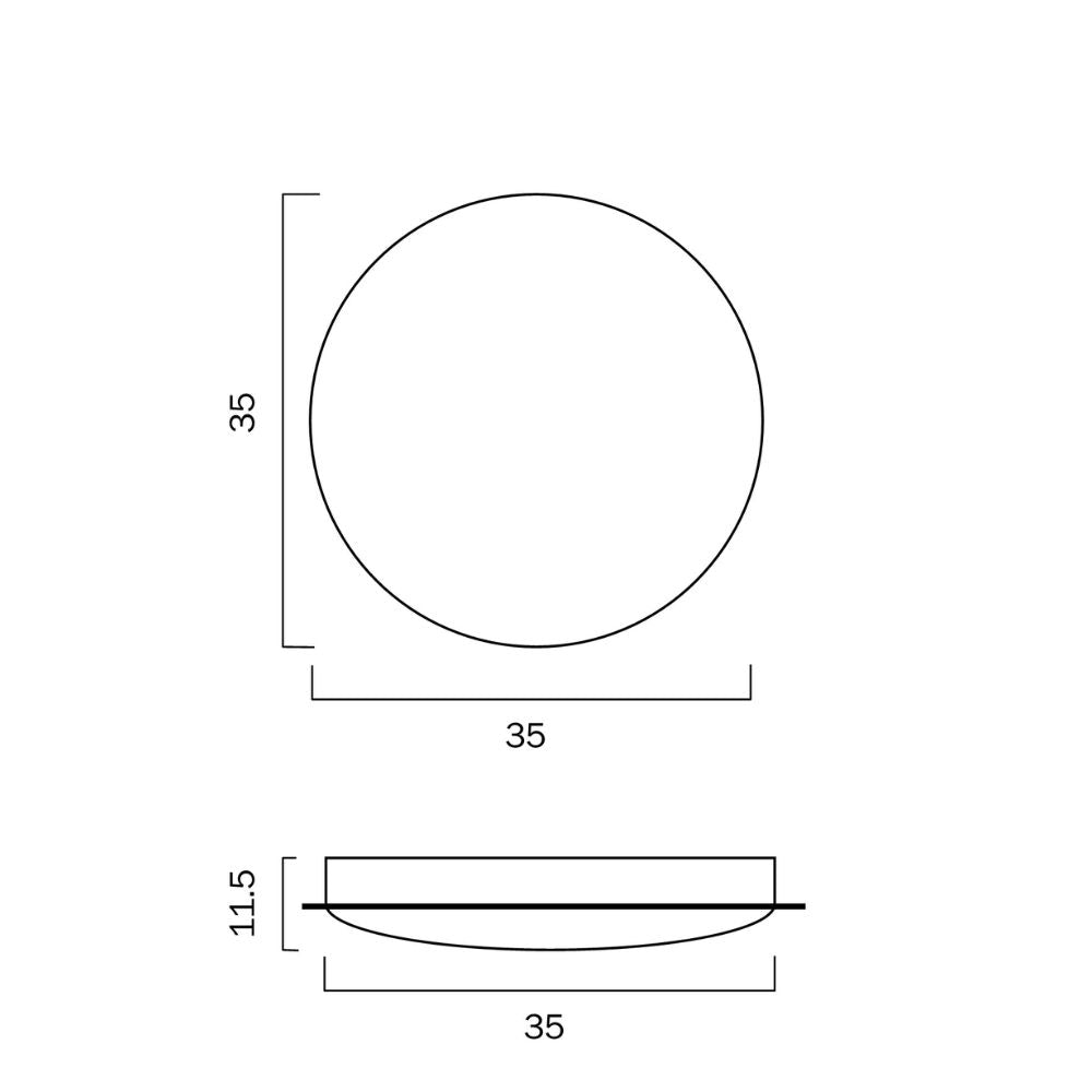 Telbix ANDELA LED Oyster Ceiling Light - 30W, Round/Square-Telbix-Ozlighting.com.au