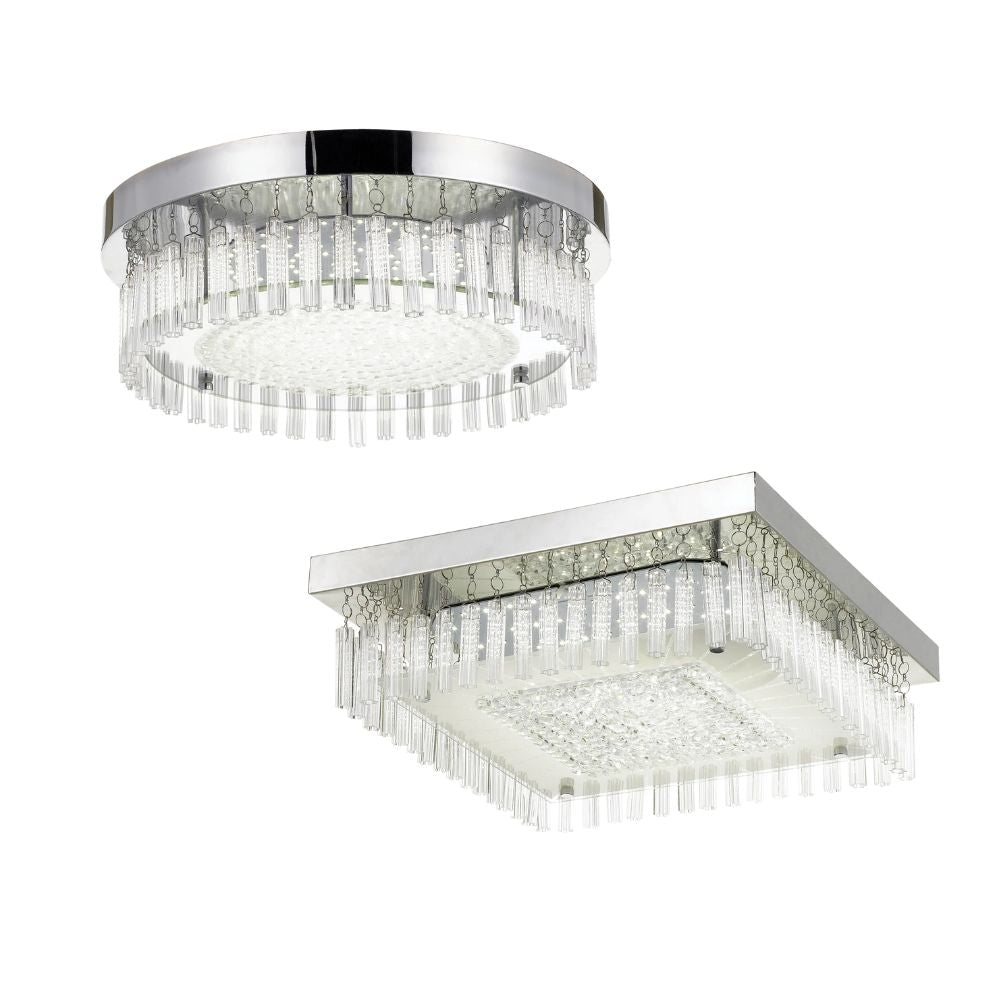 Telbix ANDELA LED Oyster Ceiling Light - 30W, Round/Square-Telbix-Ozlighting.com.au