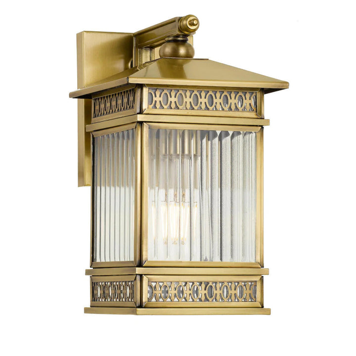 Telbix AVERA 15/17.5 - Modern Small/Large Exterior Wall Coach Light IP43 Brass-Telbix-Ozlighting.com.au