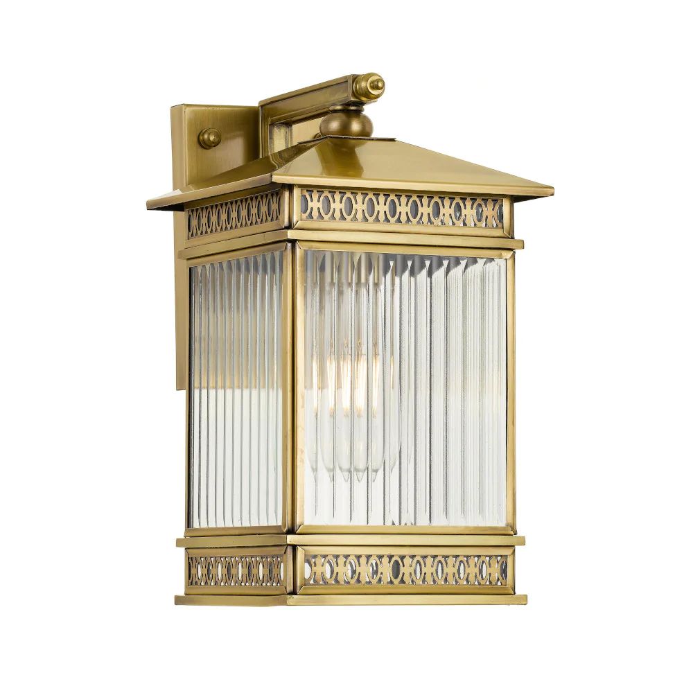 Telbix AVERA 15/17.5 Outdoor Wall Light - Modern Small/Large Coach, IP43, Brass-Telbix-Ozlighting.com.au