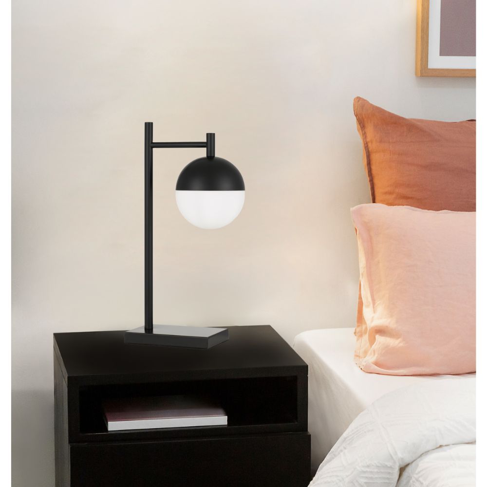 Telbix BASILO Table Lamp - Metal And Opal Glass, Antique Gold-Telbix-Ozlighting.com.au