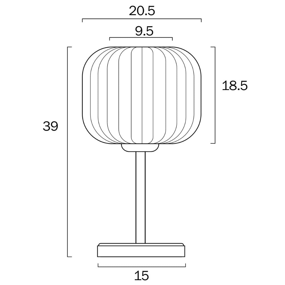 Telbix BOBO Table Lamp - Metal & Glass Art Deco-Telbix-Ozlighting.com.au