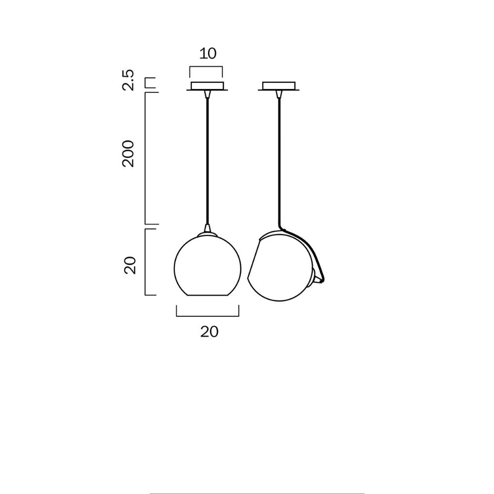 Telbix BONDI 20 Pendant - 1 Light-Telbix-Ozlighting.com.au