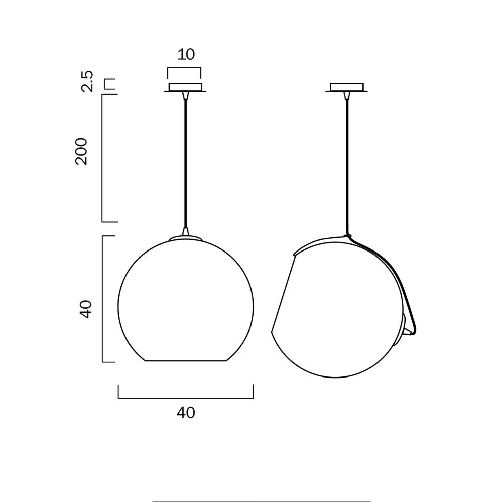 Telbix BONDI 40 Pendant - 1 Light-Telbix-Ozlighting.com.au